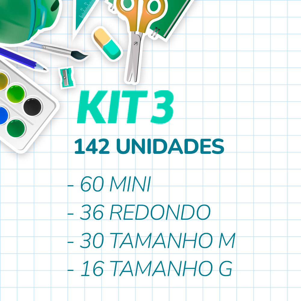 Kit 3 - 142 Etiquetas